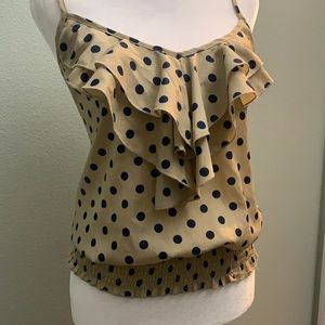 Cute Polka Dot Ruffle Top